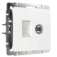 Изображение Розетка ТВ+Ethernet RJ-45 6 cat. (белый) W1181301
