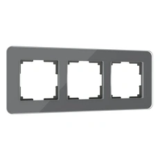 Изображение Рамка из стекла на 3 поста Elite графит W0032440