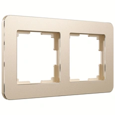 Изображение Рамка на 2 поста Platinum шампань W0022611